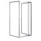 Cabina de dus asimetrica Flexi, montata pe perete, 80x90 cm, fara cadita de dus