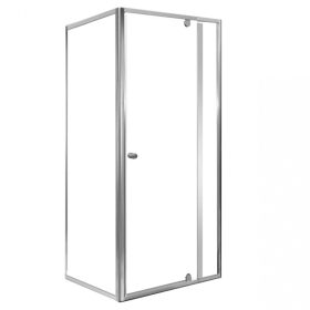 Cabina de dus asimetrica Flexi, montata pe colt, 80x90 cm, fara cadita de dus
