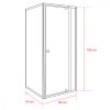 Cabina de dus de colt flexibila 90x90 cm fara cadita de dus