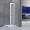 Cabina de dus patrata flexibila, montata pe perete, 90x90 cm, fara cadita de dus