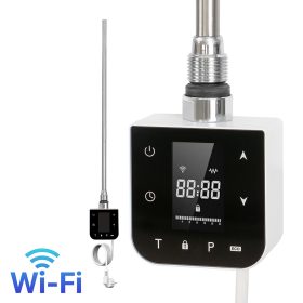   Încălzitor cu cartuș Wifi pentru uscător de prosoape cu termostat digital 800W alb