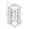 Cabina de dus patrata cu hidromasaj Valerie 90x90 cm