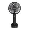 Ventilator portabil USB Galar cu suport, 4 W, 1200 mAh, negru