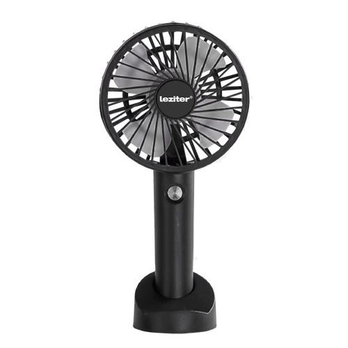 Ventilator portabil USB Galar cu suport, 4 W, 1200 mAh, negru