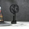 Ventilator portabil USB Galar cu suport, 4 W, 1200 mAh, negru