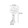 Ventilator portabil USB Galar cu suport, 4 W, 1200 mAh, alb