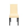 Scaun de sufragerie din piele Kelly, bej