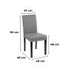 Scaun de sufragerie din piele Kelly, gri