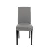 Scaun de sufragerie din piele Kelly, gri