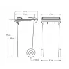 Container deseuri 120L negru