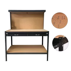 Banc de lucru cu sertar, negru