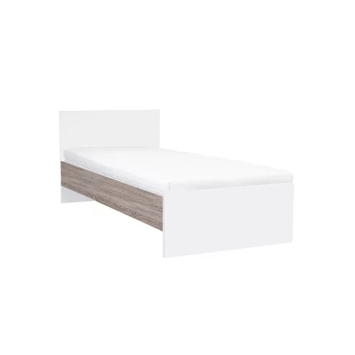 Pat single Miami 90x200 cm alb-stejar York