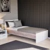 Pat single Miami 90x200 cm alb-stejar York
