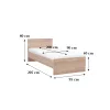 Pat single Miami 90x200 cm stejar sonoma-stejar sonoma