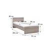 Pat single Miami 90x200 cm stejar York-stejar York