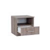 Noptiera Miami 1 sertar 40x40 cm stejar York-stejar York