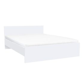 Pat dublu Miami fara cadru de pat 160x200 cm alb-alb