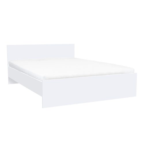 Pat dublu Miami fara cadru de pat 160x200 cm alb-alb