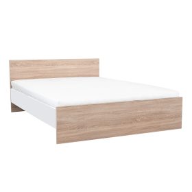 Pat dublu Miami fara cadru de pat 160x200 cm stejar sonoma-alb