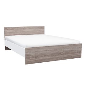 Pat dublu Miami fara cadru de pat 160x200 cm stejar York-alb