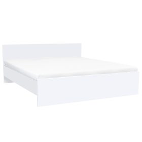 Pat dublu Miami fara cadru de pat 180x200 cm alb-alb