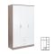 Dulap Miami 120x205 cm alb-stejar York