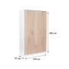 Dulap Miami 120x205 cm stejar sonoma-alb