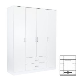 Dulap Miami 160x205 cm alb-alb