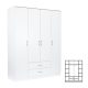 Dulap Miami 160x205 cm alb-alb