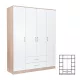 Dulap Miami 160x205 cm alb-stejar sonoma