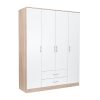 Dulap Miami 160x205 cm alb-stejar sonoma