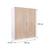 Dulap Miami 160x205 cm stejar sonoma-alb
