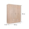 Dulap Miami 160x205 cm stejar sonoma-stejar sonoma