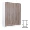 Dulap Miami 160x205 cm stejar York-alb