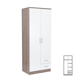 Dulap Miami 80x205 cm alb-stejar York