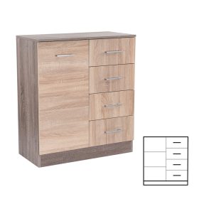 Comoda Miami cu 1 usa si 4 sertare 80x92 cm stejar Sonoma-stejar York