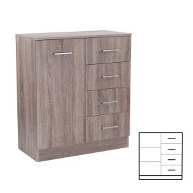 Comoda Miami cu 1 usa si 4 sertare 80x92 cm stejar York-stejar York