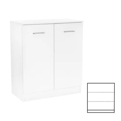 Comoda Miami cu 2 usi 80x92 cm alb-alb