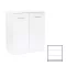 Comoda Miami cu 2 usi 80x92 cm alb-alb