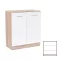 Comoda Miami cu 2 usi 80x92 cm alb-stejar sonoma