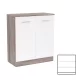 Comoda Miami cu 2 usi 80x92 cm alb-stejar York