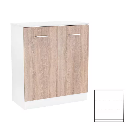 Comoda Miami cu 2 usi 80x92 cm stejar sonoma-alb