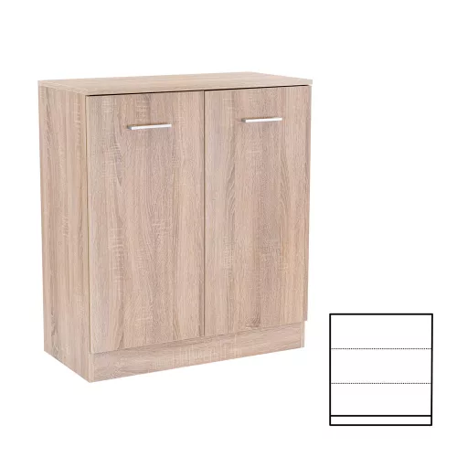 Comoda Miami cu 2 usi 80x92 cm stejar sonoma-stejar sonoma
