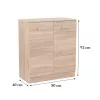 Comoda Miami cu 2 usi 80x92 cm stejar sonoma-stejar sonoma