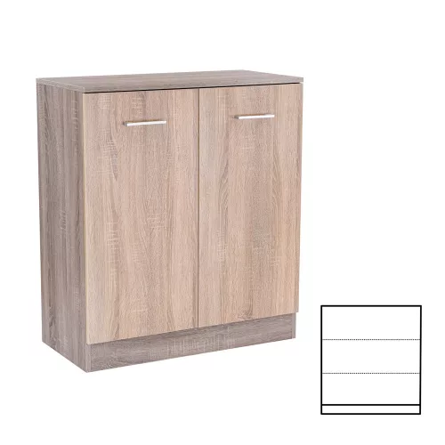 Comoda Miami cu 2 usi 80x92 cm stejar Sonoma-stejar York