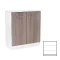 Comoda Miami cu 2 usi 80x92 cm stejar York-alb