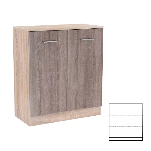 Comoda Miami cu 2 usi 80x92 cm stejar York-stejar Sonoma