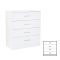 Comoda Miami cu 4 sertare 80x92 cm alb-alb