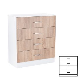 Comoda Miami cu 4 sertare 80x92 cm stejar sonoma-alb