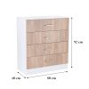 Comoda Miami cu 4 sertare 80x92 cm stejar sonoma-alb